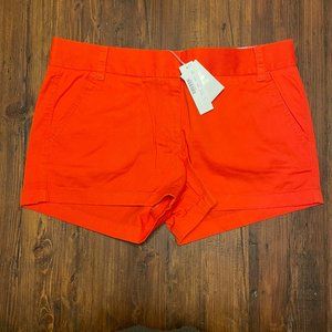 NWT | J Crew 3" Chino Short | Red Orange | Size 10